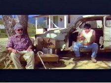 Cego e amigo Gedeão à beira da estrada