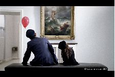 Wachmann und das kleine Maedchen