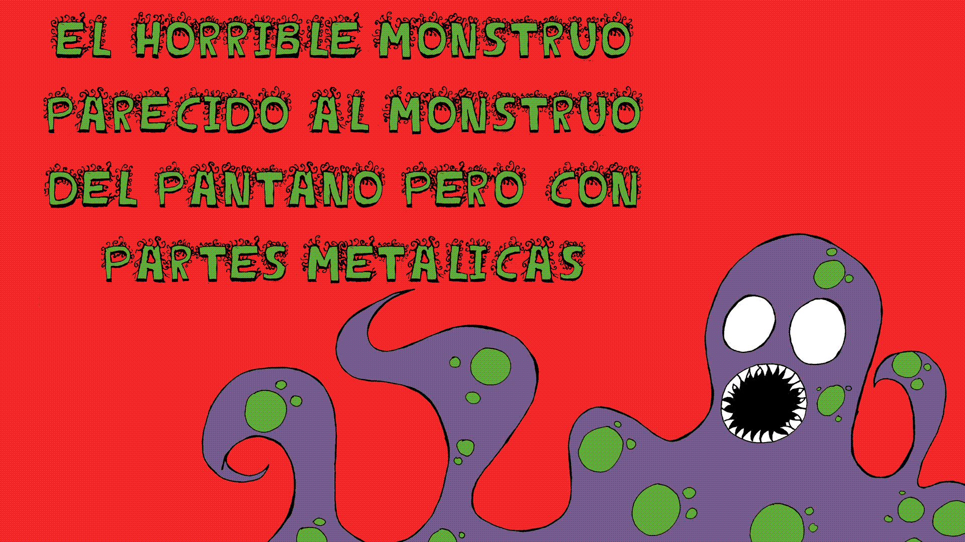 Horrible monstruo parecido al M-monstruo del pantano pero con partes metálicas