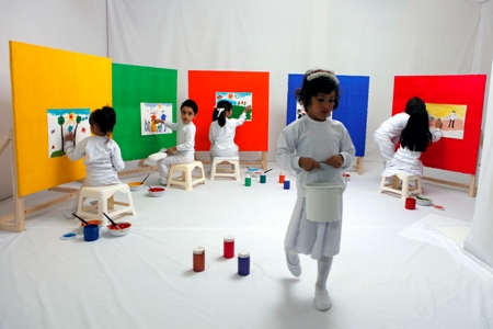 A Bucket of Red Color