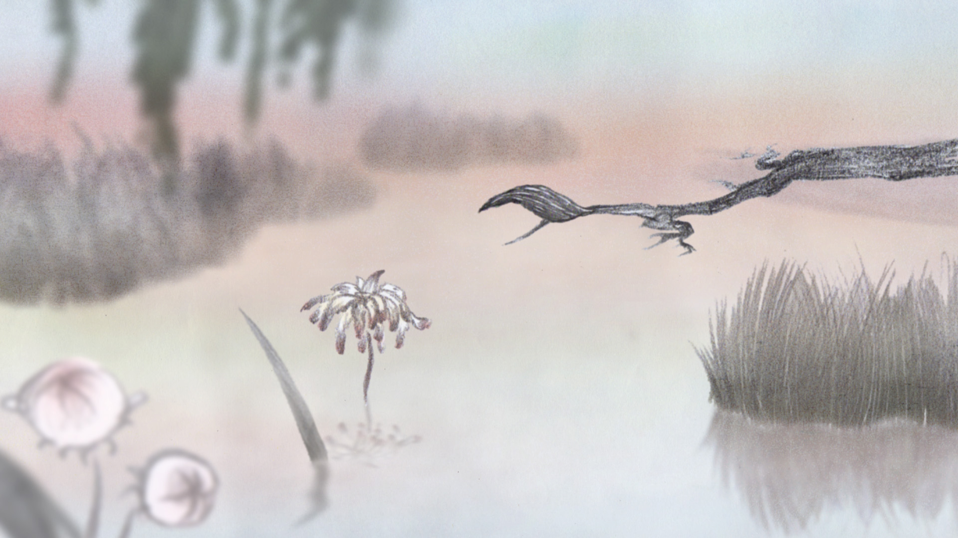 Un oiseau qui aime une fleur