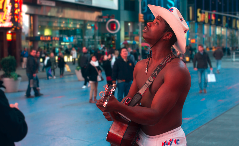 Black Naked Cowboy