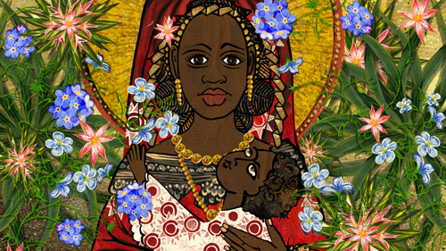 Vierge noire et l'enfant