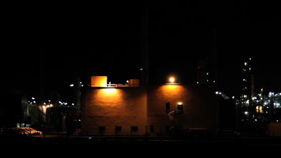 Nuit sur le canal de Tancarville