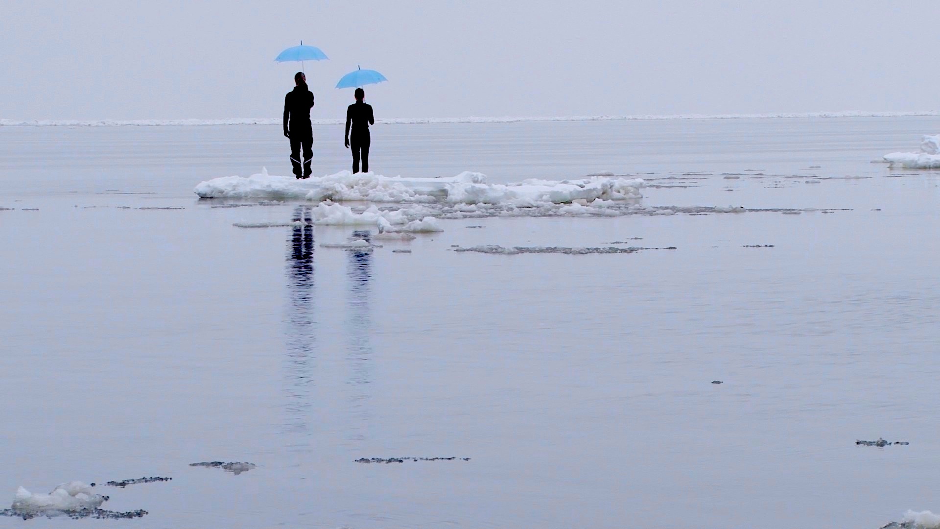 Glace crevasse et dérive