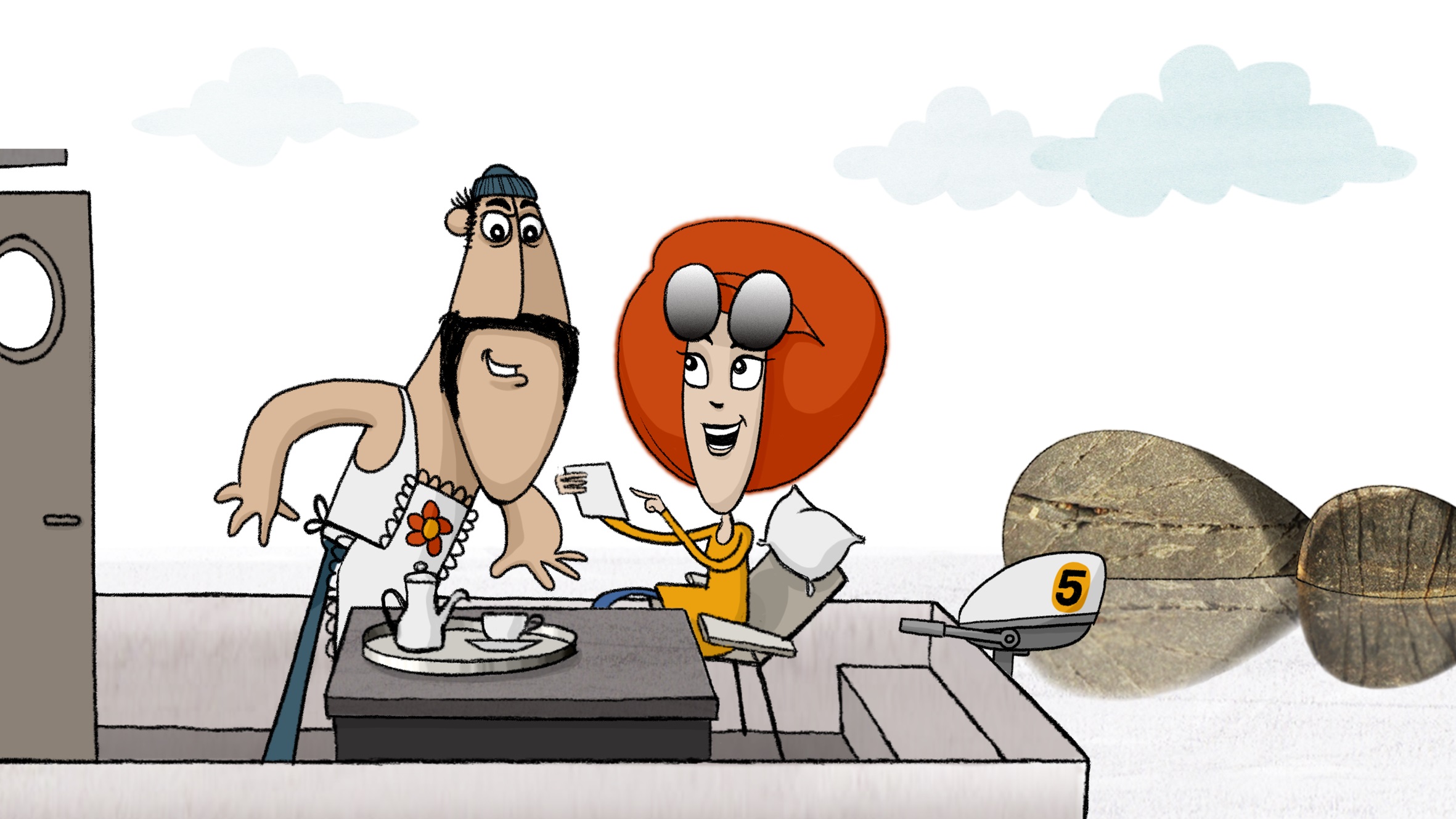 Kapteinen, piloten og sangerinnen