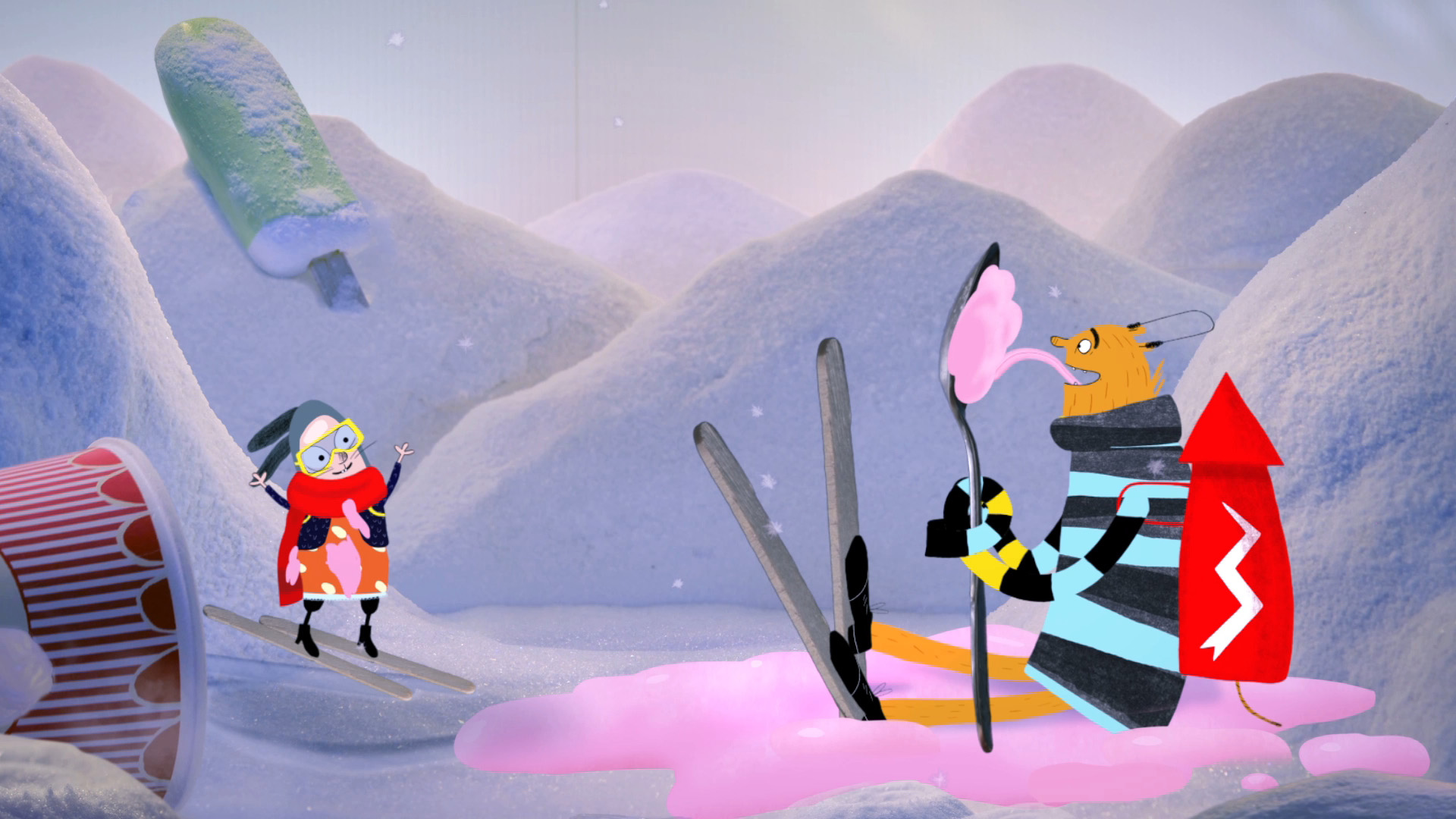 Morgenfugl og Murmeldyr på vinterferie