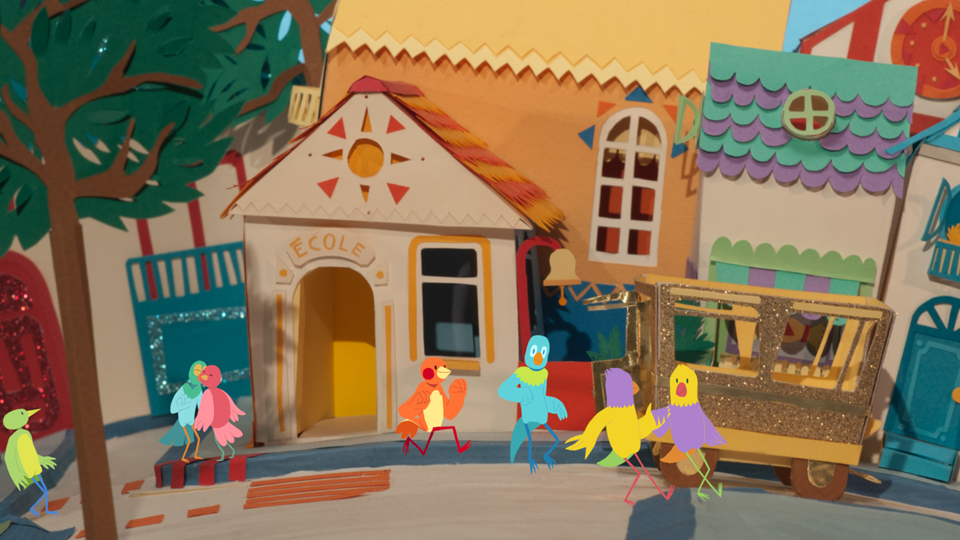 En sortant de l'école