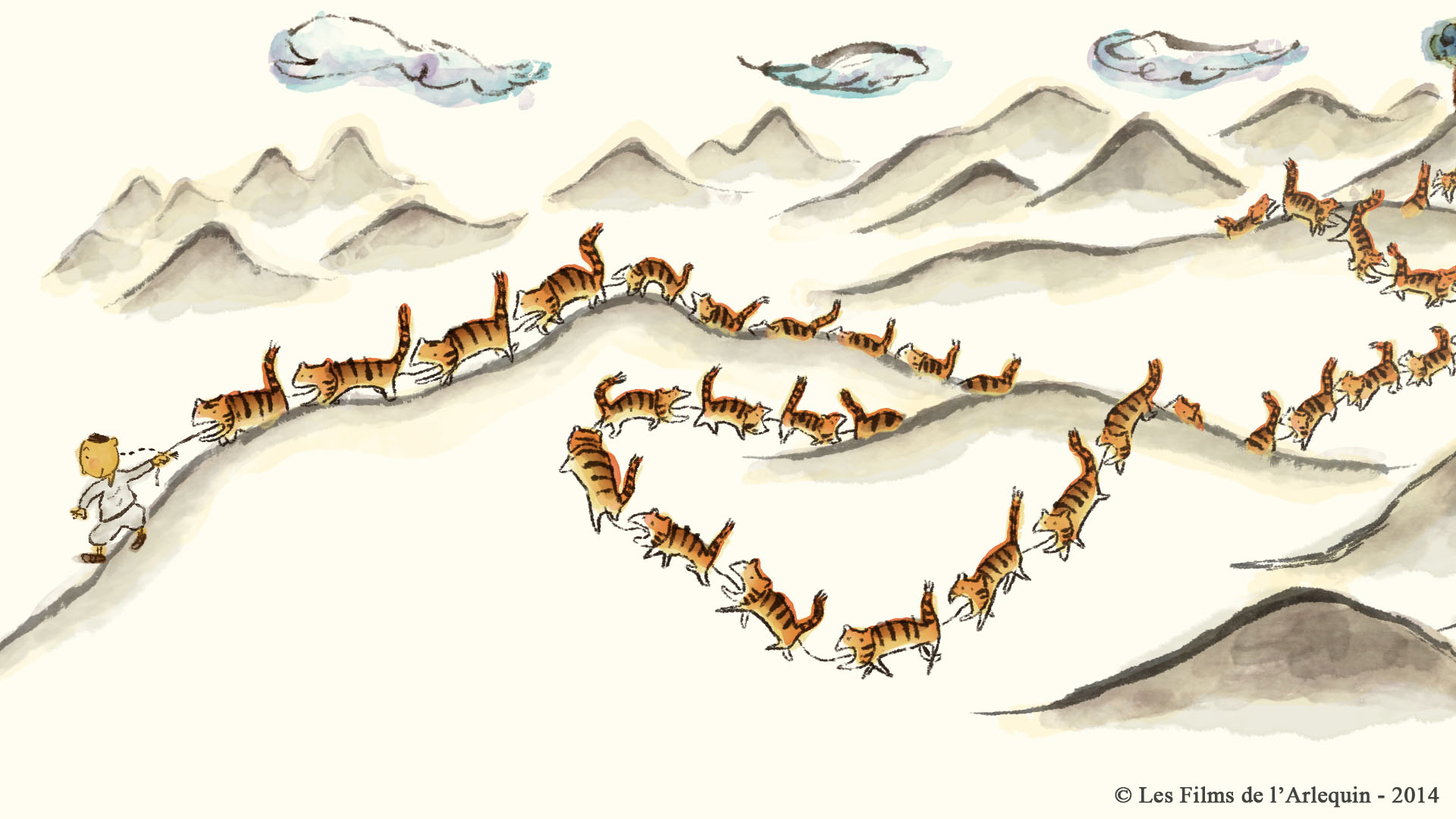 Tigres à la queue leu leu