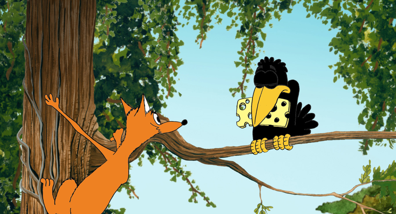 La Fontaine fait son cinéma, Le Corbeau et le Renard