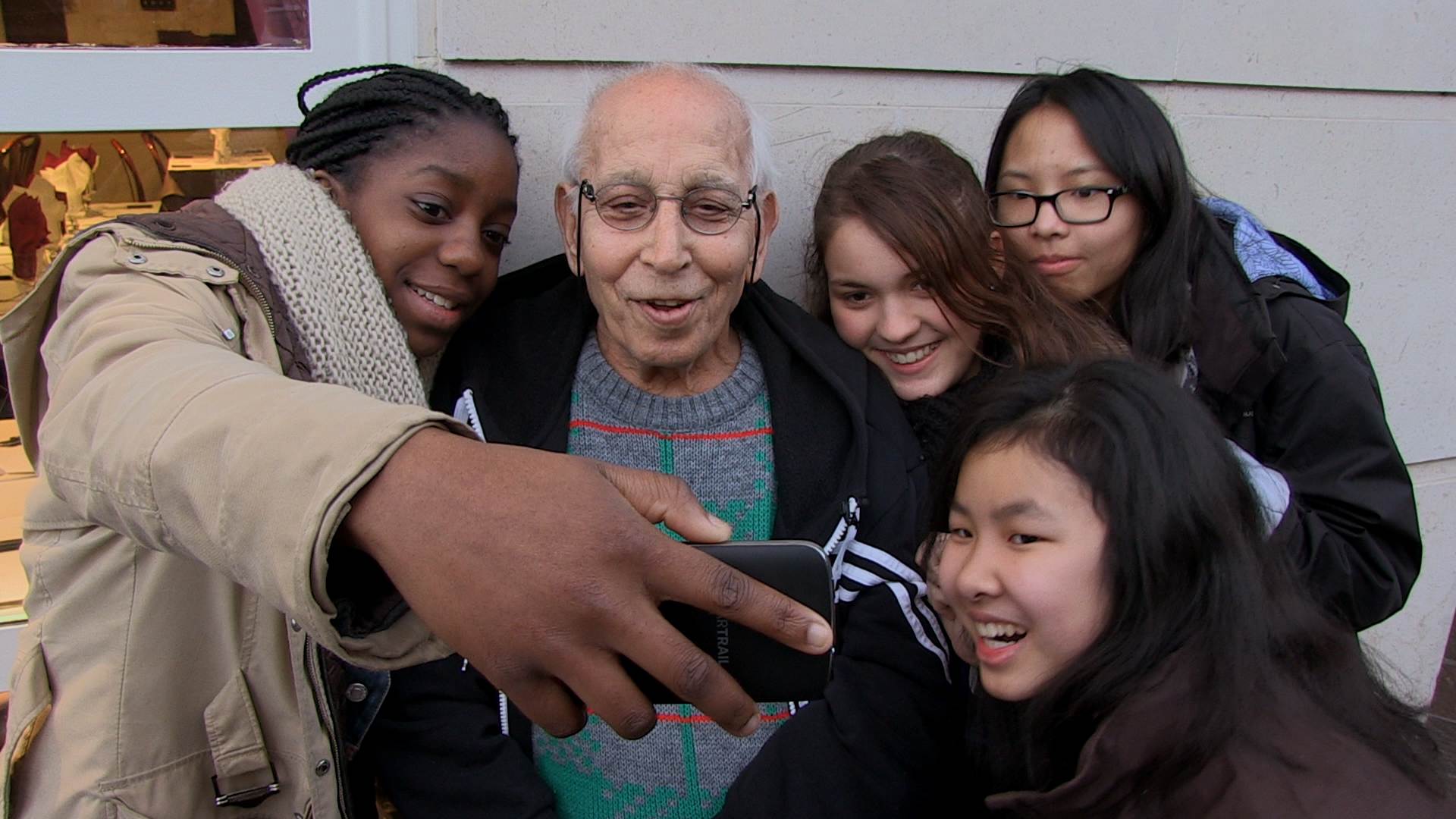 Collégiens et l'Ancien Combattant