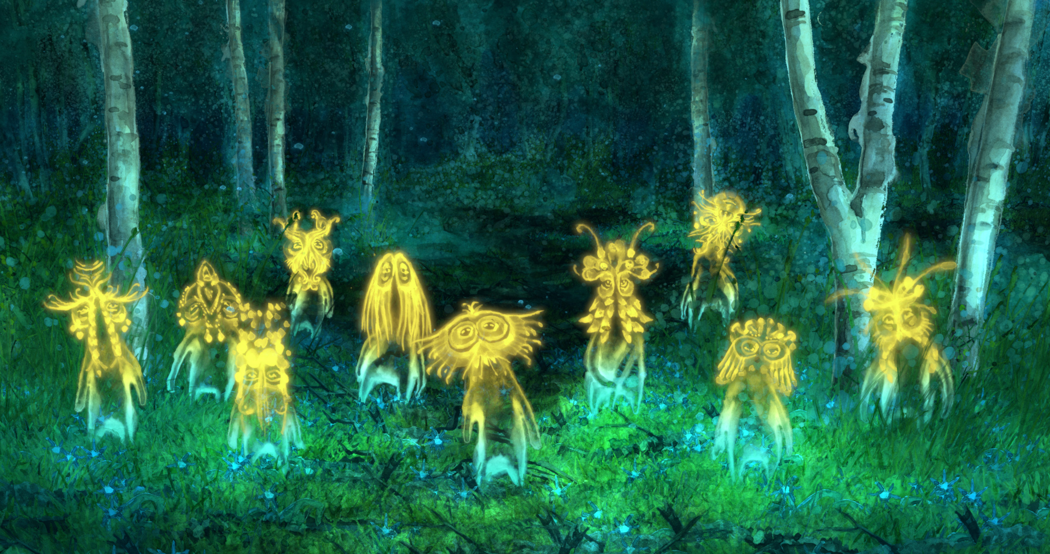 Eine Villa mit Pinien