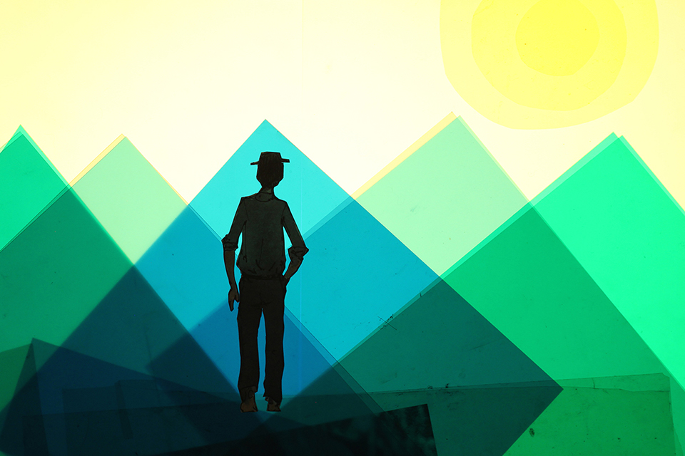 Frau und die Landschaft