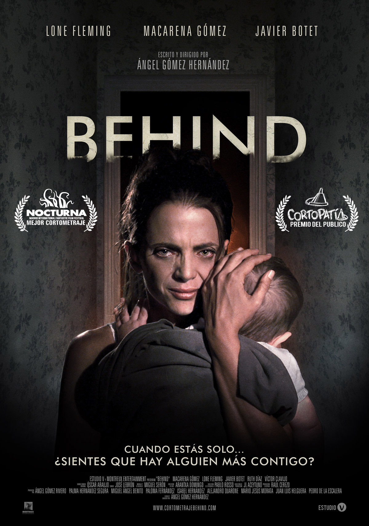 Behind