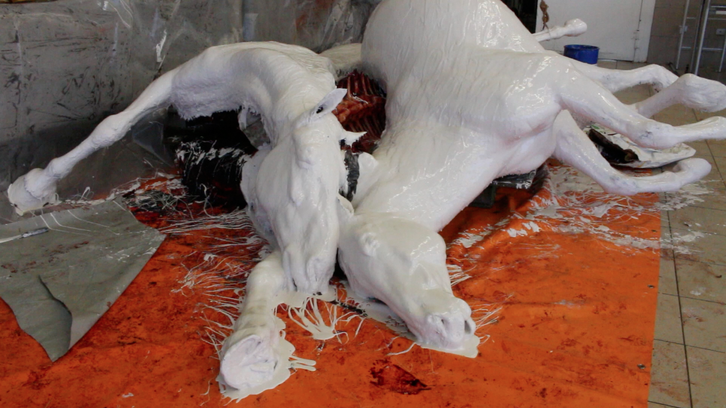 White skin closed eyes