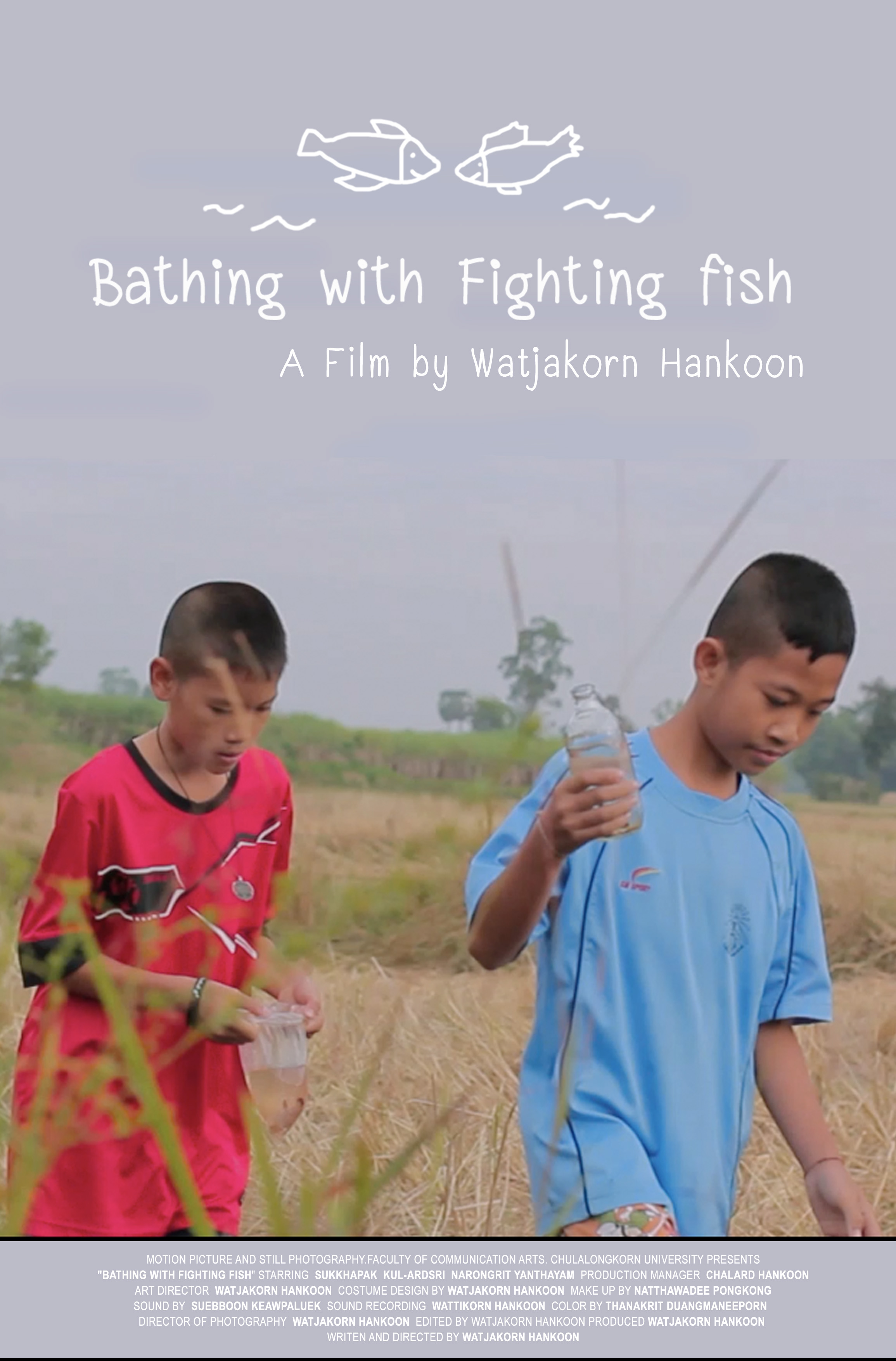 Bathing with Fighting fish