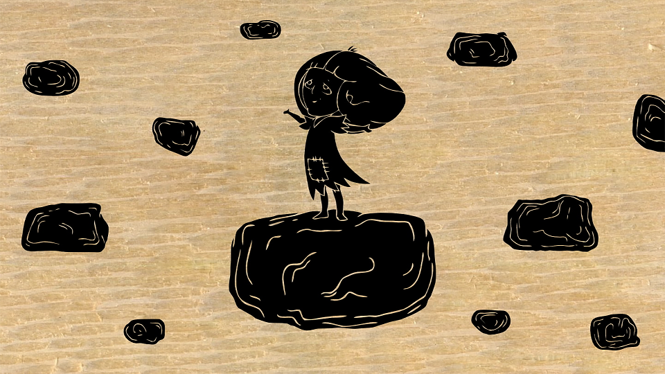 Mädchen und die Felsen