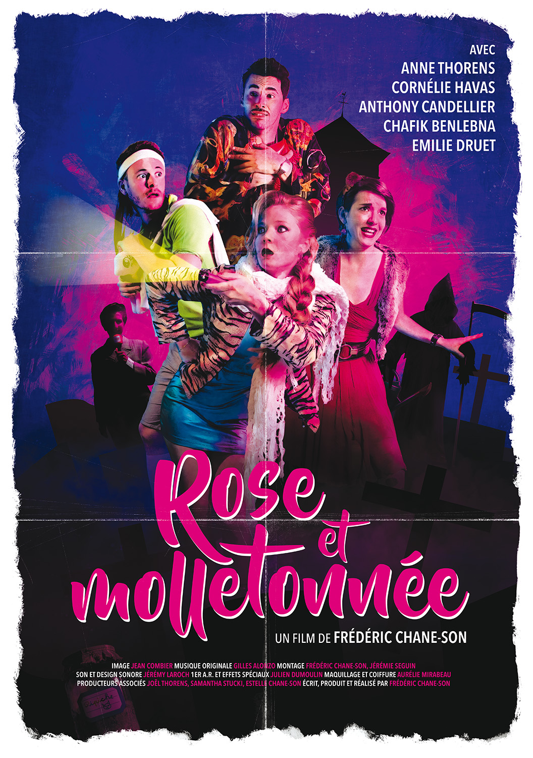 Rose et molletonnée