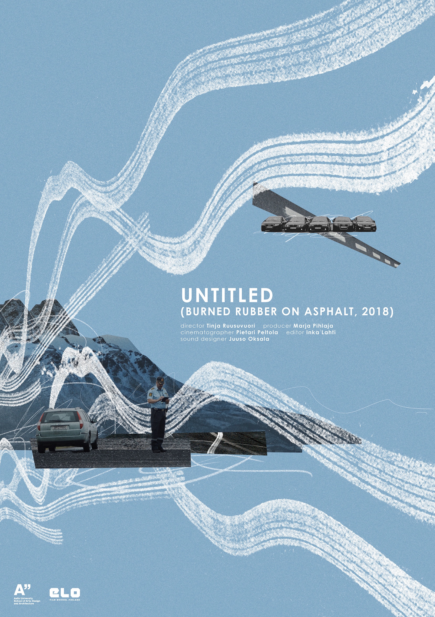 Untitled (burned rubber on asphalt, 2018)