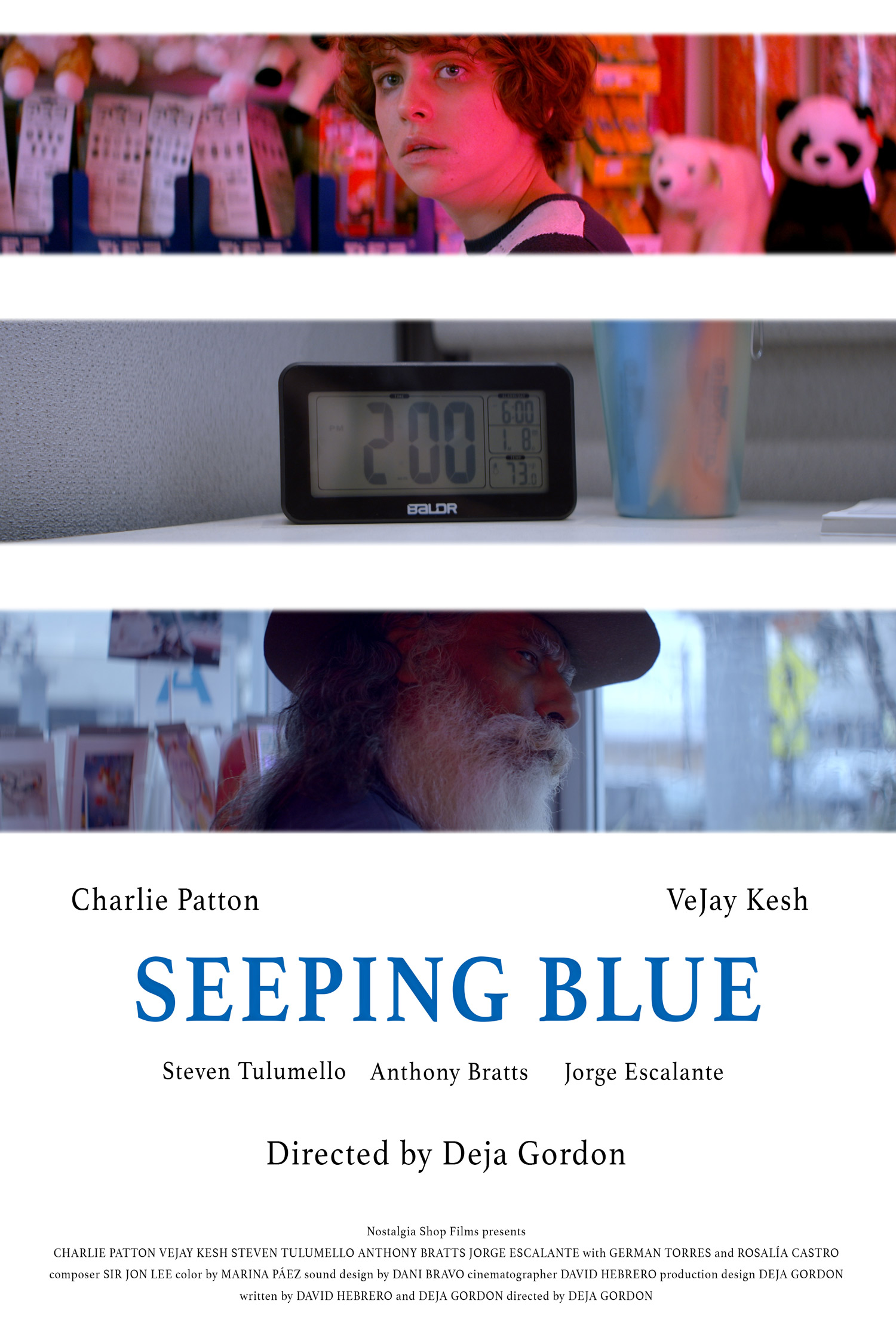 Seeping blue