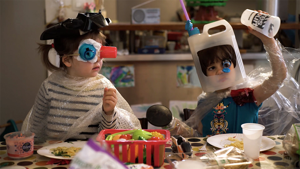 Une famille 100% déchets