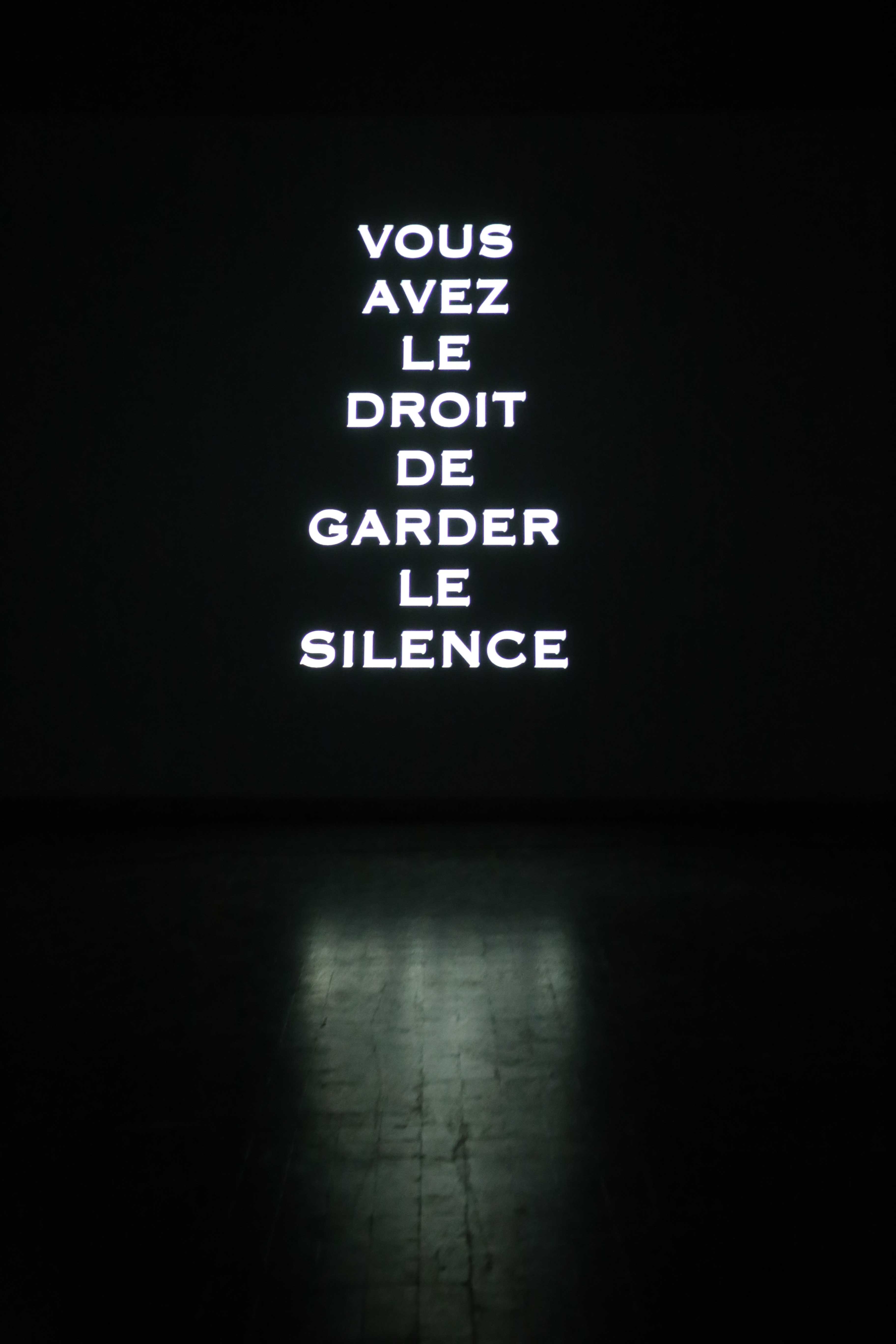 Vous avez le droit de garder le silence