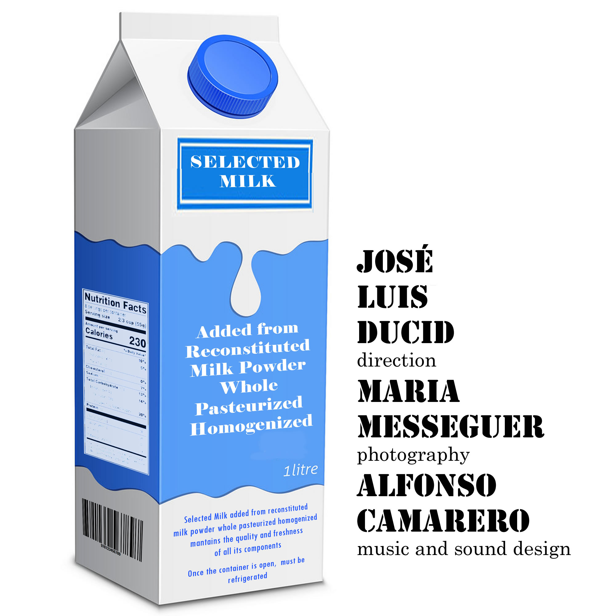 Lait selectionné ajouté de lait en poudre reconstitué entier pasteurisé homogénéisé