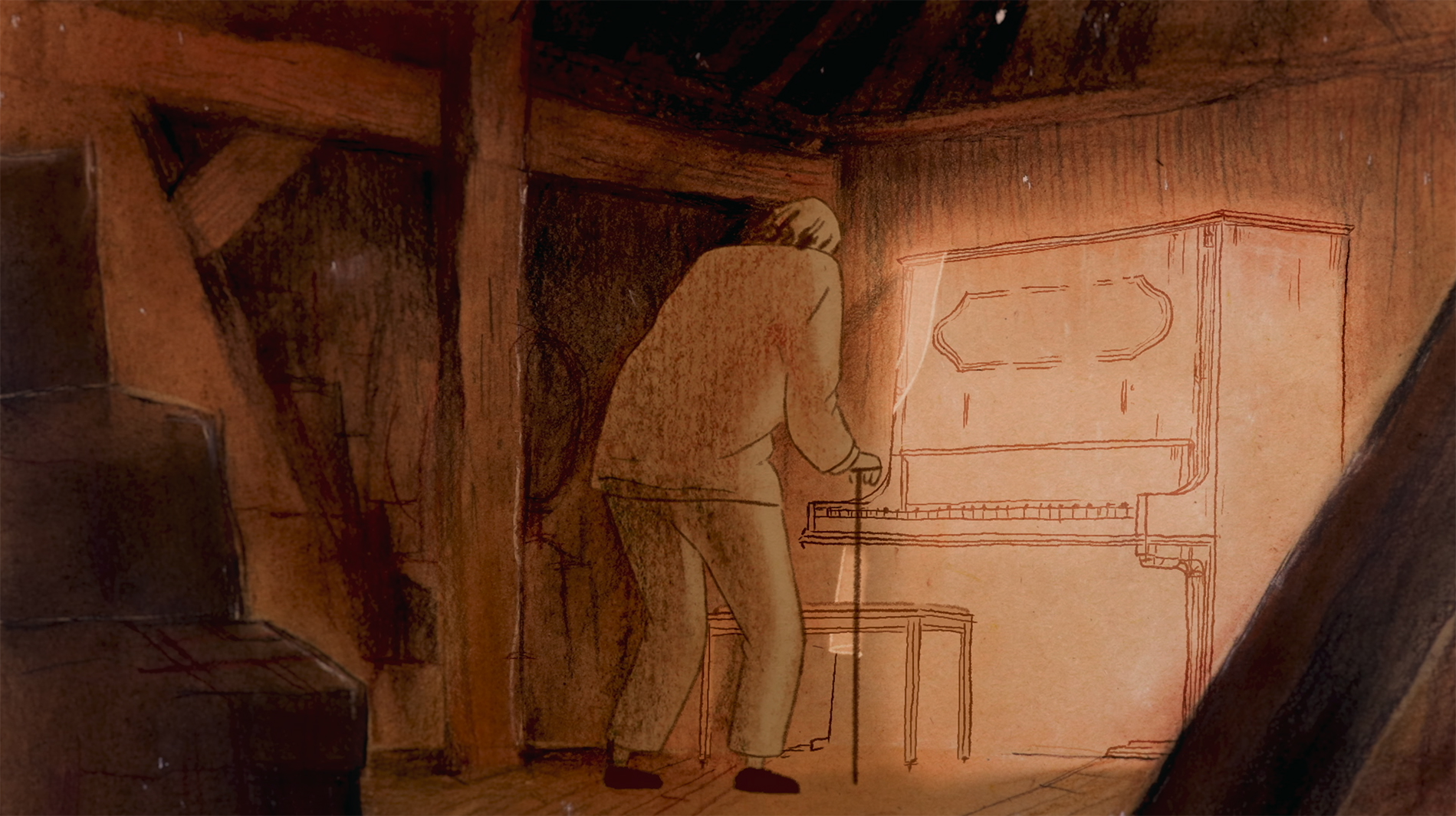 Piano que baise une main frêle
