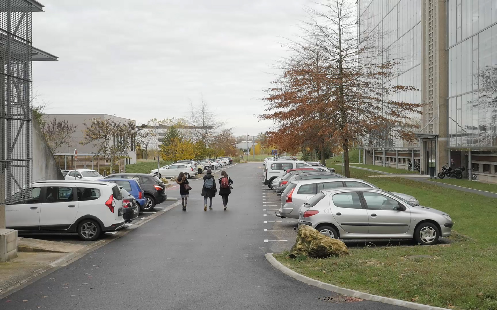 Sur les pavés l'asphalte