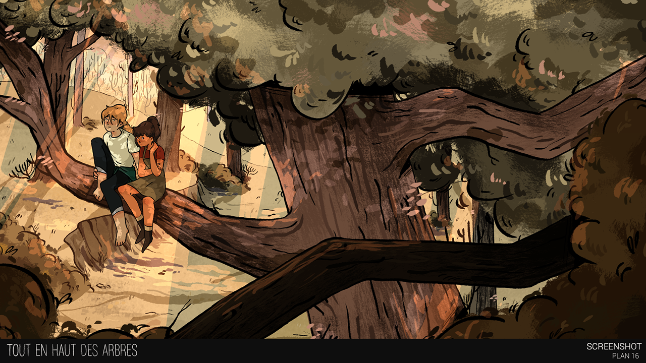 Tout en haut des arbres