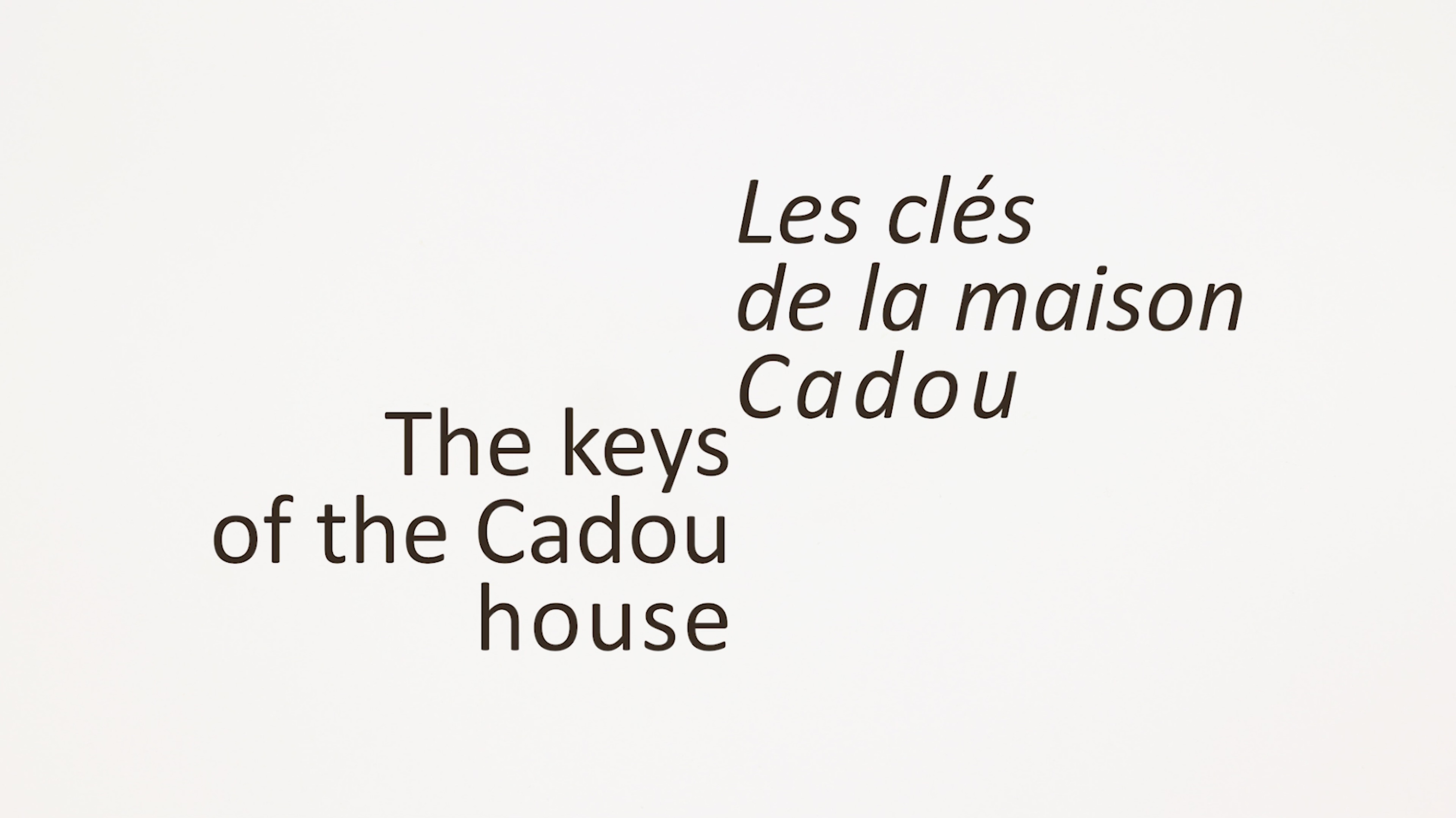Clés de la maison Cadou