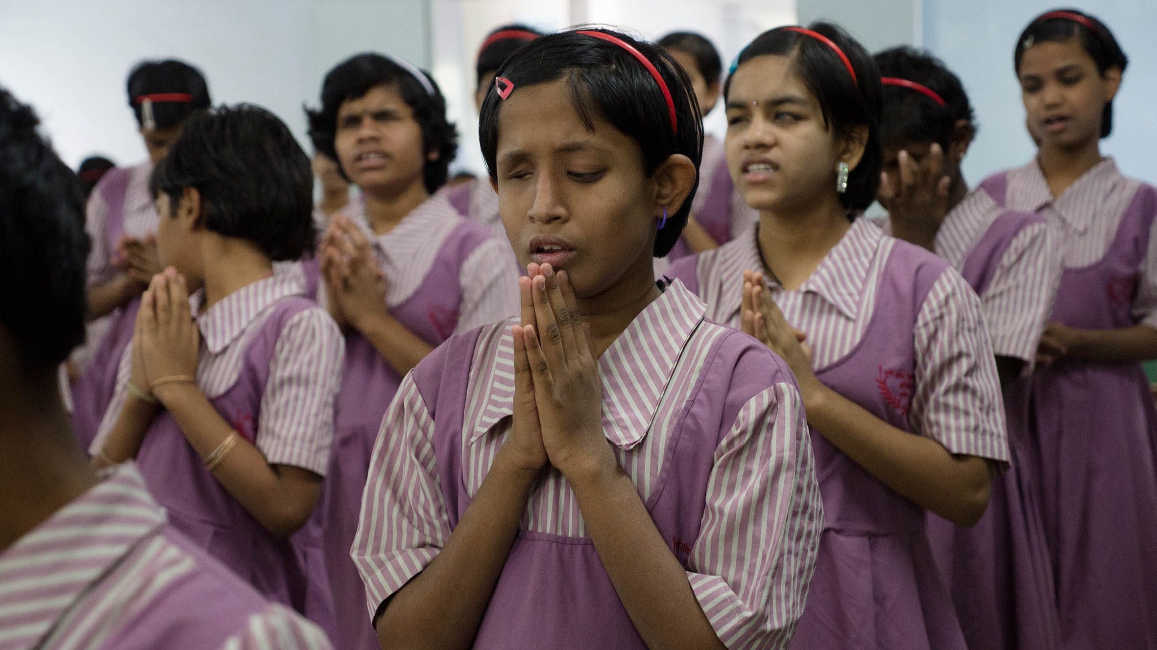 Blind Girls in School