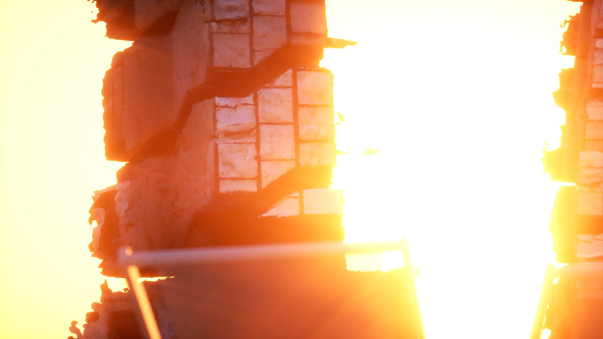 distance between the staircase and the sky