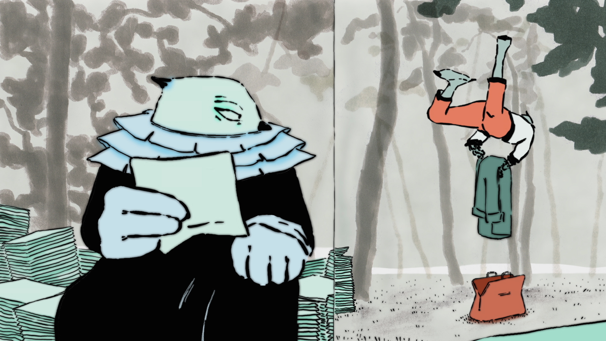 Hibou et l’hirondelle