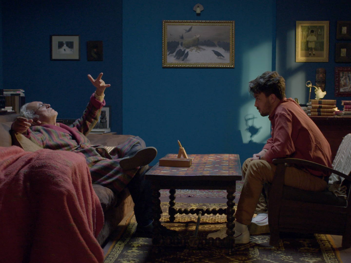 Lamb, A Sheep And Ravens