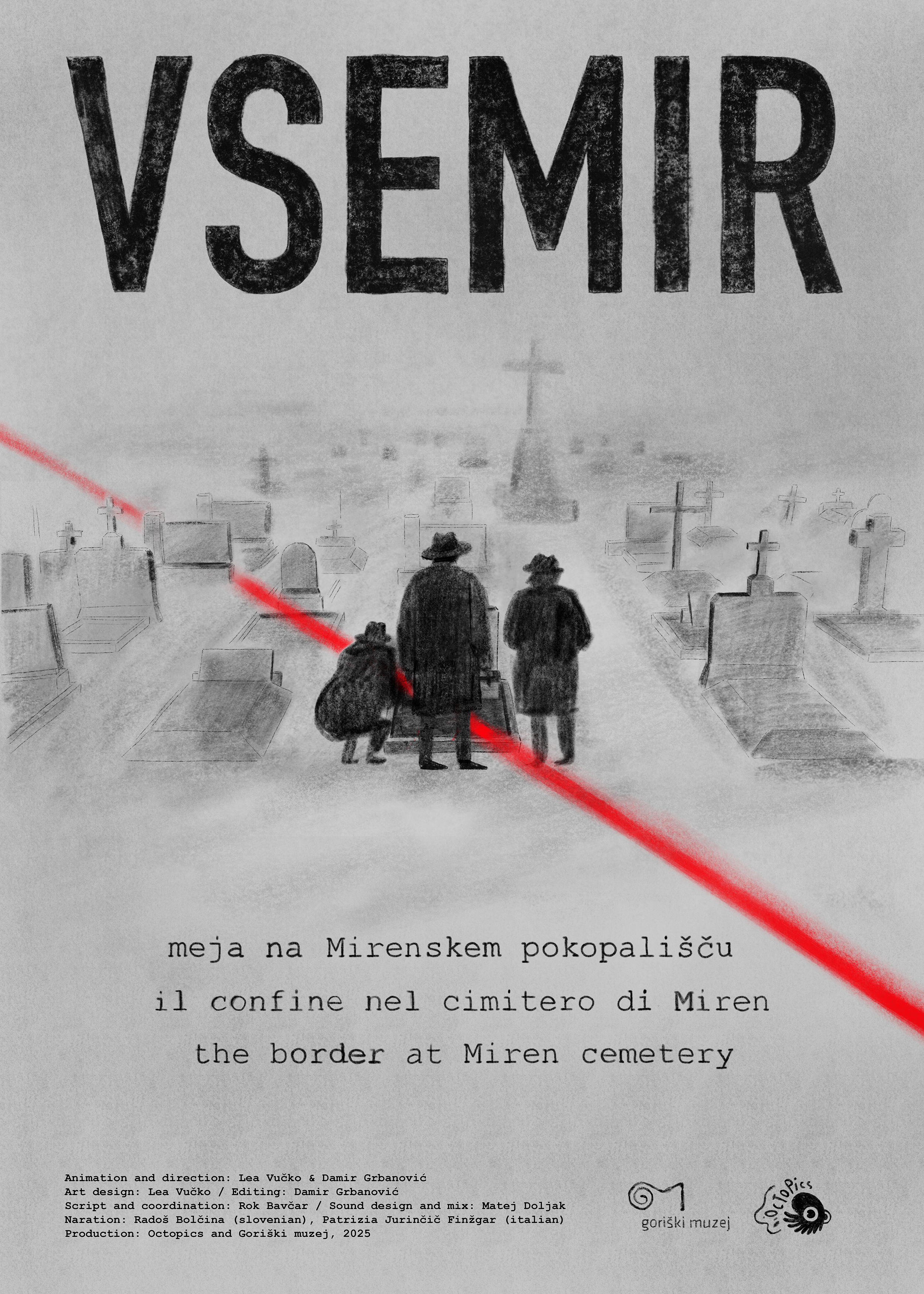 Vsemir – meja na mirenskem pokopališču